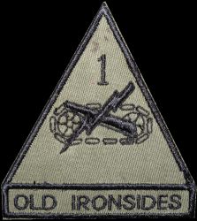 1st Armored Division Old Ironsides, twill, subdued